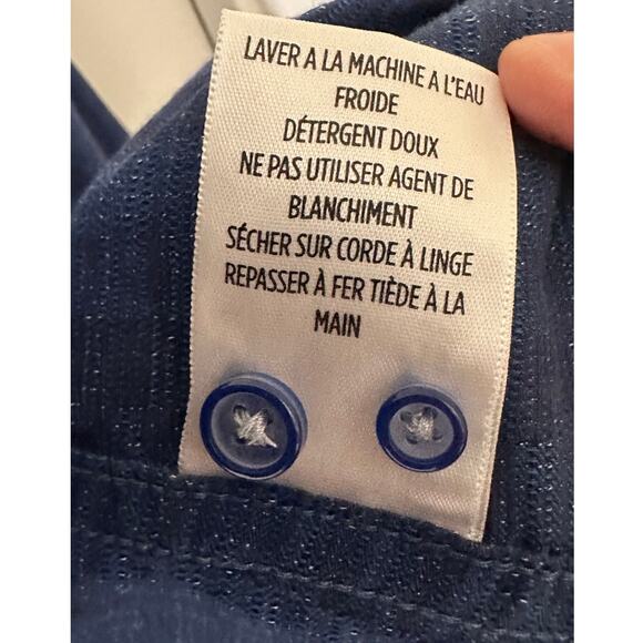 Robert Graham Woven Button Up Long Sleeve Shirt Blue Striped, size L - Picture 8 of 9